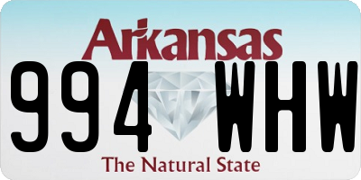 AR license plate 994WHW