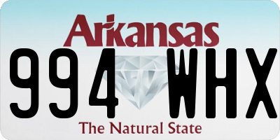 AR license plate 994WHX