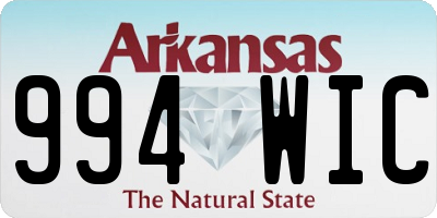 AR license plate 994WIC
