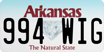 AR license plate 994WIG