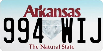 AR license plate 994WIJ