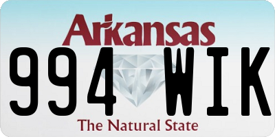 AR license plate 994WIK