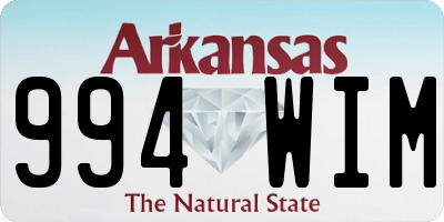 AR license plate 994WIM
