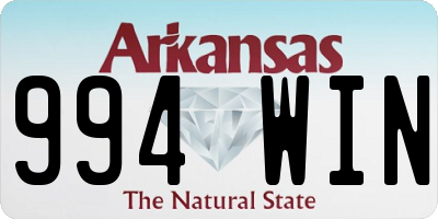 AR license plate 994WIN