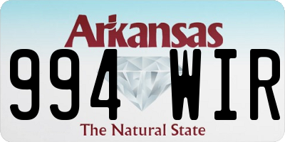 AR license plate 994WIR