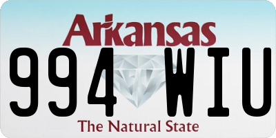 AR license plate 994WIU