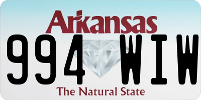 AR license plate 994WIW