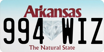 AR license plate 994WIZ