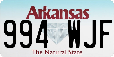 AR license plate 994WJF