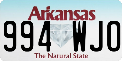 AR license plate 994WJO
