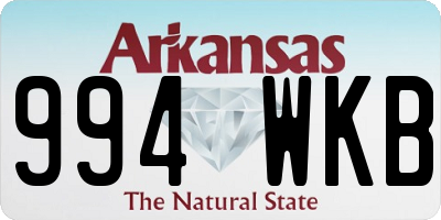 AR license plate 994WKB