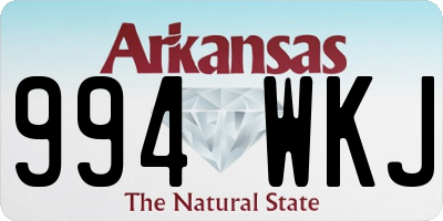AR license plate 994WKJ