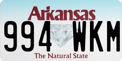 AR license plate 994WKM