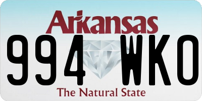 AR license plate 994WKO