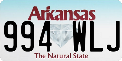 AR license plate 994WLJ