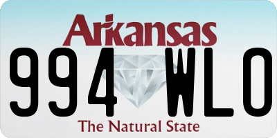 AR license plate 994WLO