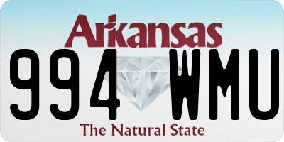 AR license plate 994WMU