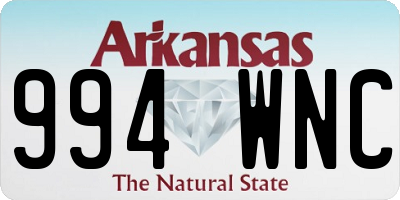 AR license plate 994WNC