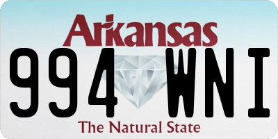 AR license plate 994WNI