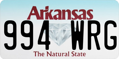AR license plate 994WRG