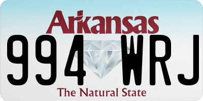 AR license plate 994WRJ