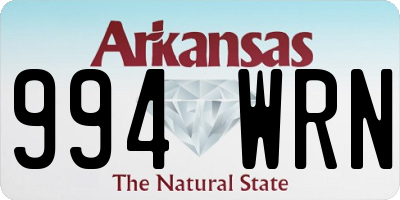 AR license plate 994WRN