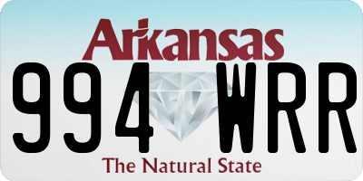 AR license plate 994WRR