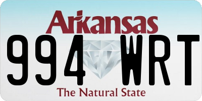 AR license plate 994WRT