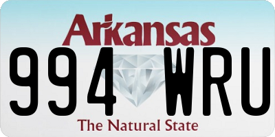 AR license plate 994WRU