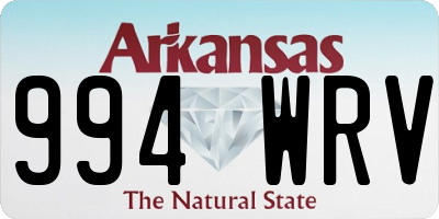 AR license plate 994WRV