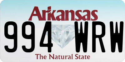 AR license plate 994WRW