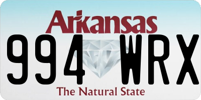 AR license plate 994WRX