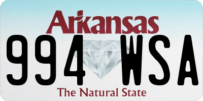 AR license plate 994WSA