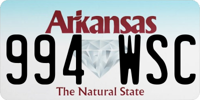 AR license plate 994WSC
