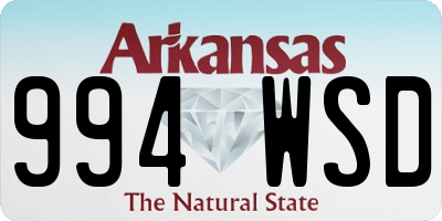 AR license plate 994WSD