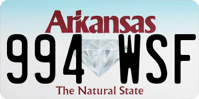 AR license plate 994WSF