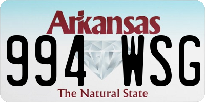 AR license plate 994WSG