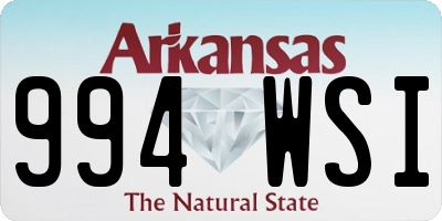 AR license plate 994WSI
