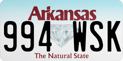 AR license plate 994WSK