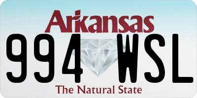 AR license plate 994WSL