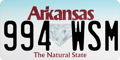 AR license plate 994WSM