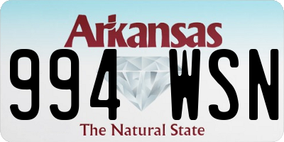 AR license plate 994WSN