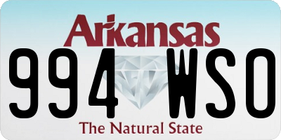 AR license plate 994WSO