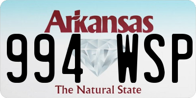 AR license plate 994WSP