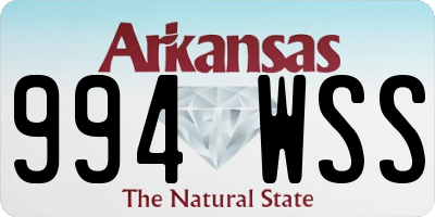 AR license plate 994WSS