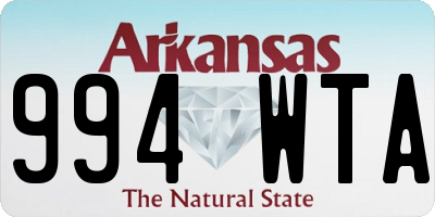 AR license plate 994WTA