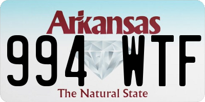 AR license plate 994WTF