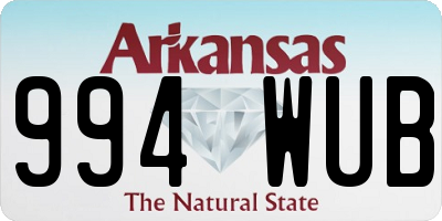 AR license plate 994WUB