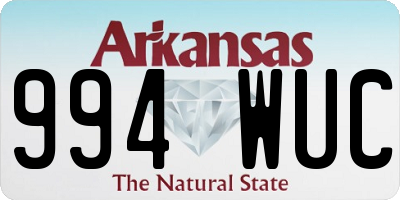 AR license plate 994WUC