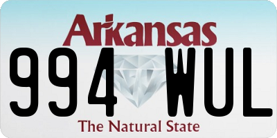 AR license plate 994WUL
